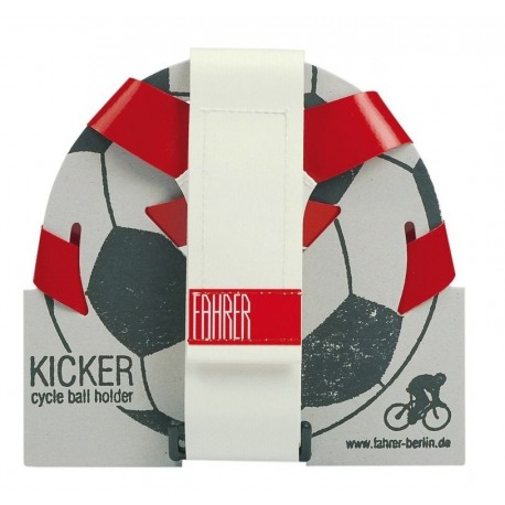 Kicker Fahrer sangle de maintien du ballon rouge/blanc