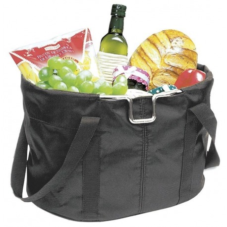 Sacoche de guidon Shopper noire, 38x29x25cm, p. adaptateur clickfix