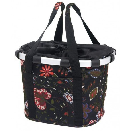 Sac city, Bikebasket folklore/noir 35x28x26 cm KLICKfix
