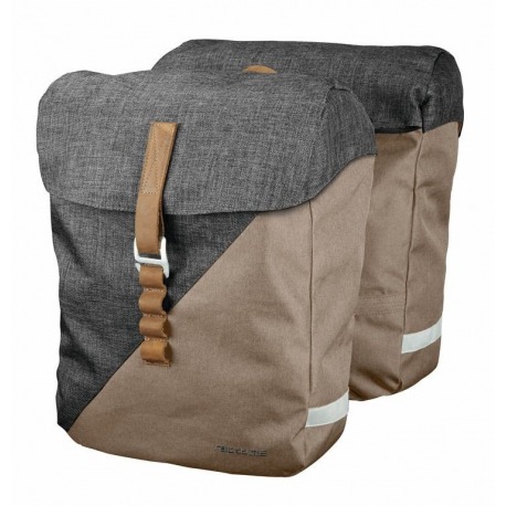 Sacoche Racktime système Heda sable/gris, incl. Adaptateur Snapit
