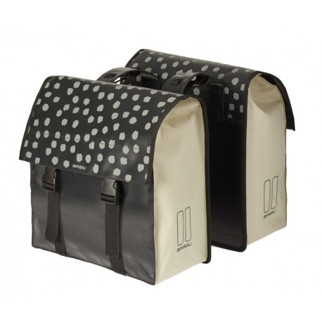Sacoche cavalière Basil Urban Load DB étanche noir/beige 48-53 litres