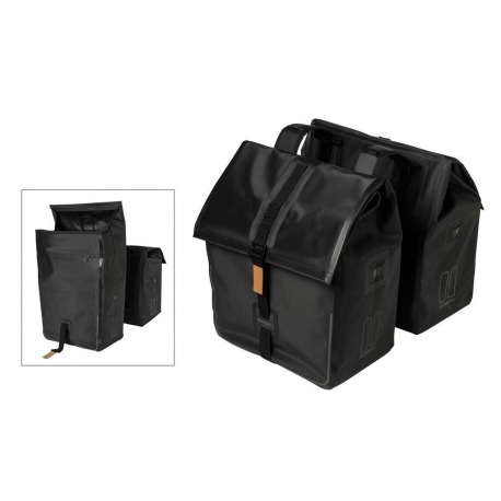 Sacoche cavalière Basil Urban Dry étanche noir mat 50 litres
