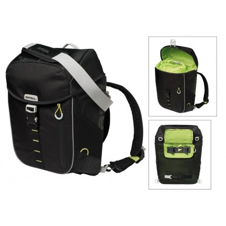 Sac Basil Miles noir lime, étanche, 14 litres