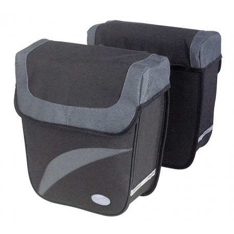 Petite sacoche Haberland noir/argent 27x31x11cm 18 litres