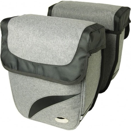 Sacoche de selle Haberland Trend M Grey Deluxe, 27x31x11cm, 18 litres