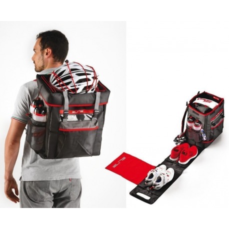 Sac Elite Tri Box noir/rouge, pour Triathlon/Duathlon