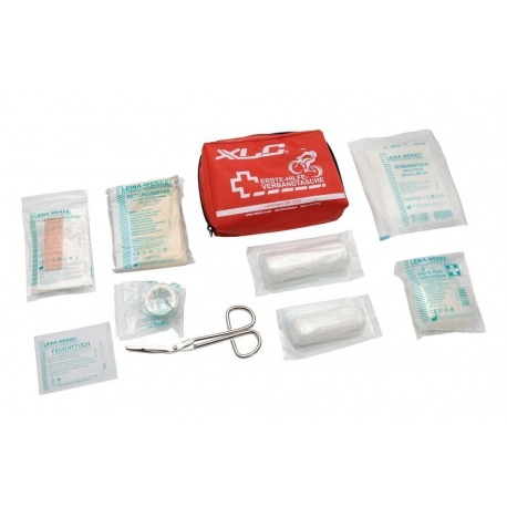 XLC Trousse de secours FA-A01 rouge, 150x50x100 mm, DIN 13167
