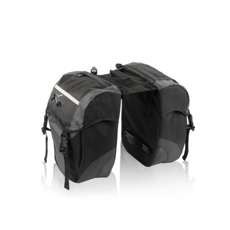 Sac double XLC BA-S41 noir/anthracite, 35x35x10 cm, 30 litres