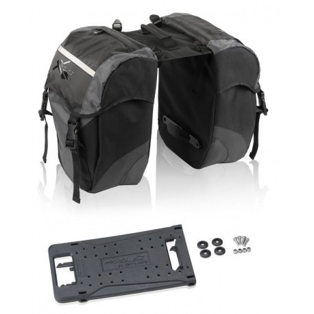 XLC Saddlebag transporter plus de noir/fourmi. pour système XLC. Porte-bagages