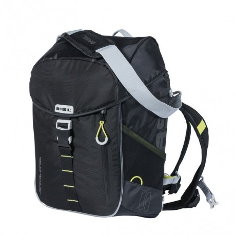 Basil Miles Nordlicht sac à dos étanche noir lime 17 litres