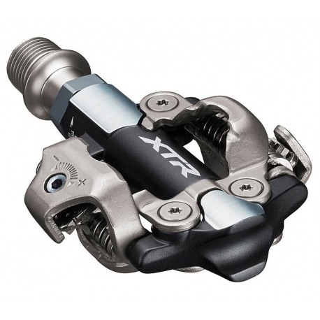 Pedal-MTB SPD Shimano PD-M 9100 bilateral, plata/negro, con Cleats