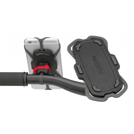 Soutenir par ex. Smartphone KLICKfix Quad Mini gris/noir, avec adaptateur mini Quad