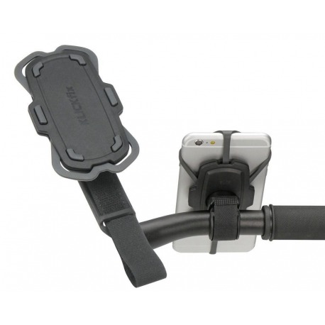 Support pour smartphone KLICKfix Loop gris/noir, avec fermeture velcro