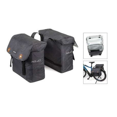 Sacoche XLC Luxus anthracite 'empreintes digitales'