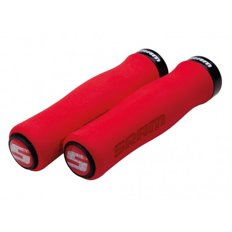 Poignée souple Contour avec vis p. Shift 129mm rouge avec collier noir+butées