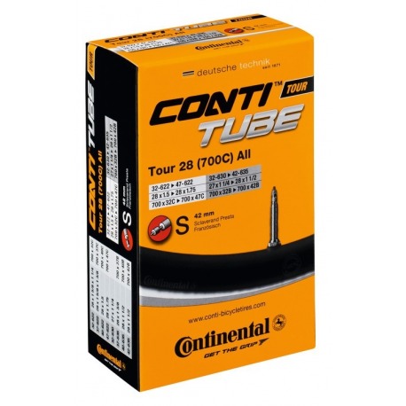 Continental Tour 28 chambre à air universelle 28x1 1/4-1.75" 32/47-622/635 VS 42mm