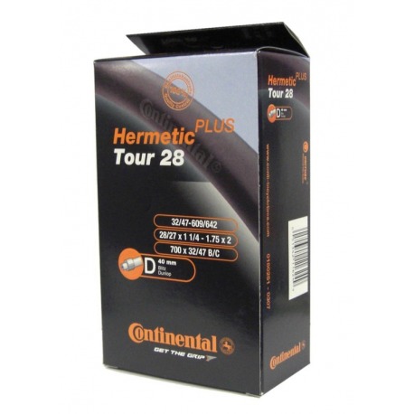 Chambre à air Continental Tour 28 Hermetic Plus 28x1 1/4-1.75" 32/47-622/635 DV 40mm
