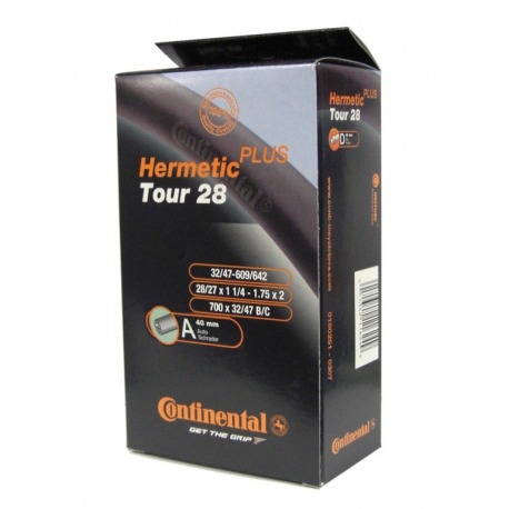 Chambre à air Continental Tour 28 Hermetic Plus 28x1 1/4-1.75" 32/47-609/642 AV 40mm