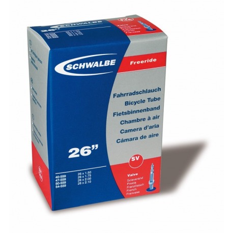 Chambre à air Schwalbe SV 13F Freeride 26x2.10-3.00" 54/75-559 EK40mm