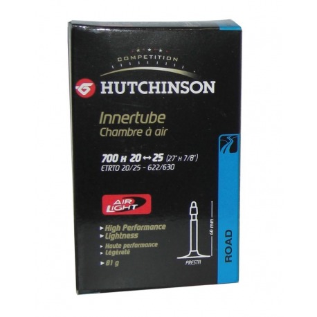 Chambre à air Hutchinson Air Light 28" 28" 700x20-25C Valve française 60 mm