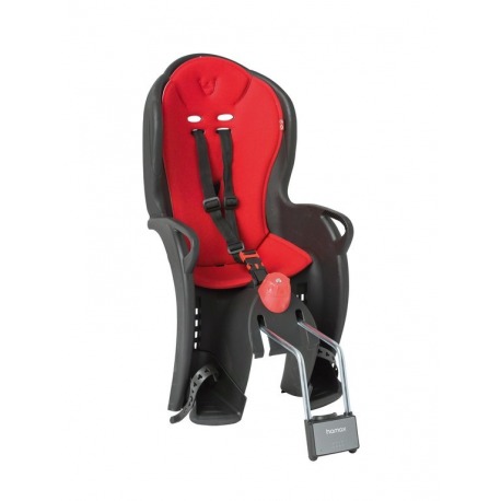 Siège enfant Hamax Sleepy noir/rouge Fixation du tube de cadre