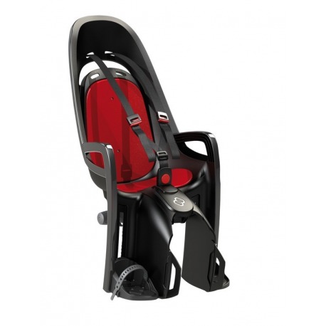 Siège enfant bâbord Hamax Zenith. gris/rouge, fixation sur porte-bagages
