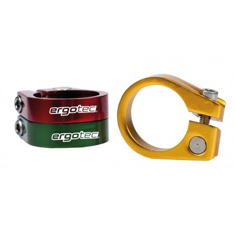 Collier de selle Ergotec Ø 34.9mm rouge, aluminium, avec vis hexagonale