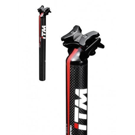 Tige de selle Brevet ITM R Triango Alu 7075, Ø 31.6mm, 350mm, Carbon coated