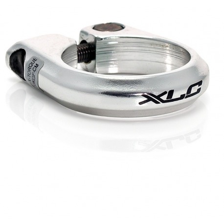 Collier de selle XLCRoad PC-B02 Alu, 28,6 mm, argent, boulon hexagonal