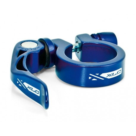 Collier XLC pour tige de selle PC-L04 Ø 34,9 mm bleu avec QR