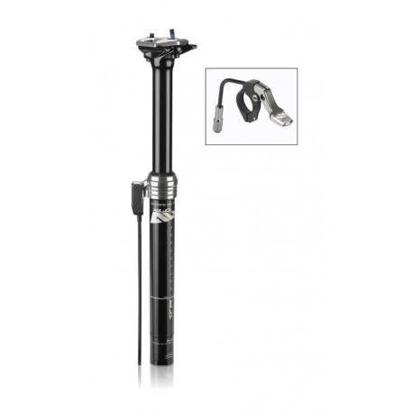 XLC All MTN Tige de selle télescopique SP-T10 Ø 31,6 mm, 400 mm, noir, déporté