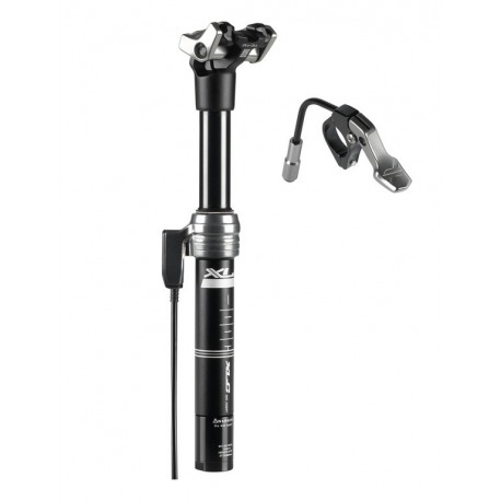 XLC Tige de selle télescopique SP-T08 Ø 27,2 mm, 300 mm, ne, déportée 50-120 kg