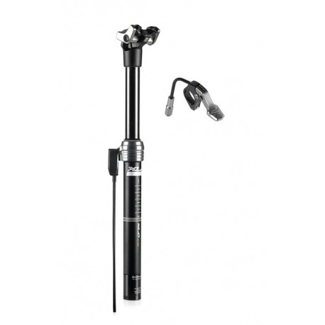 XLC Tige de selle télescopique SP-T08 Ø 27,2 mm, 400 mm, ne, déportée 50-120 kg