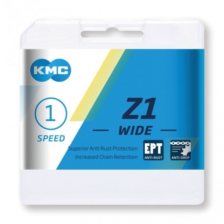 Chaîne KMC Z1 large EPT 1/2 x 1/8, 112 maillons, 8,6 mm, longue durée de vie