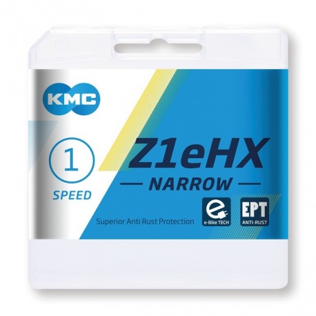 Chaîne KMC Z1eHX étroite EPT 1/2 x 3/32", 128 maillons, 7,8 mm