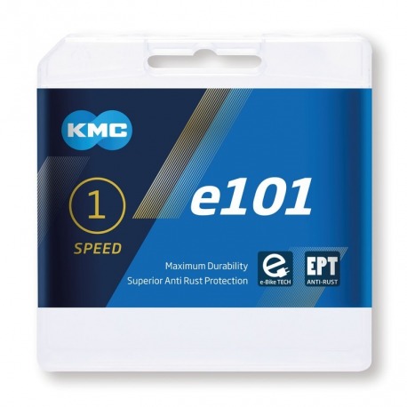 Moyeu de dérailleur chaîne KMC e101 EPT 1/2 x 1/8", large, 112 maillons
