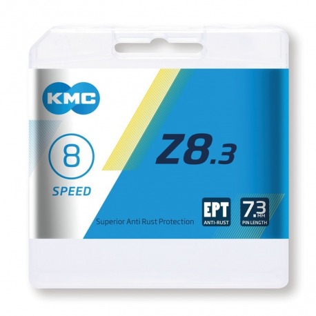 Chaîne anti-corrosion KMC Z8 EPT 1/2" x 3/32", 114 maillons, 7.1mm, 8-v.