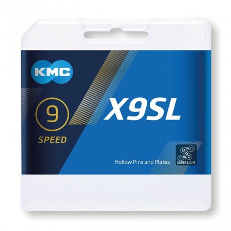 Chaîne en or KMC KMC X9SL Ti-N 1/2" x 11/128", 114 maillons, 6,6 mm, 9-v.