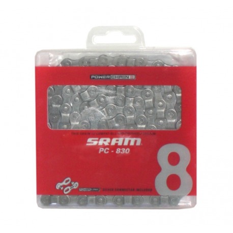 Chaîne Sram PC 830 114 maillons 6/7/8 v. argent