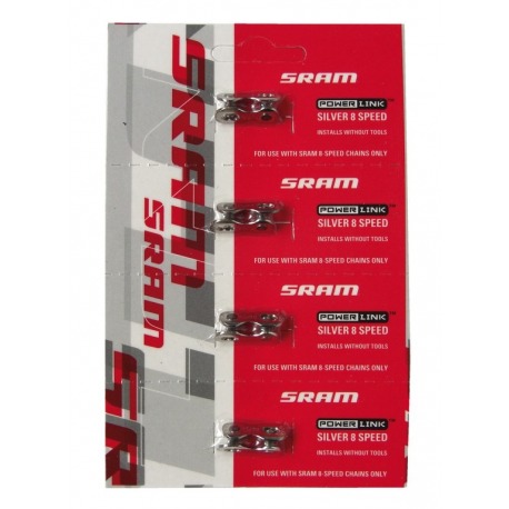 Lien de fermeture 4 pièces Sram Power Link 6/7/8 v. argent