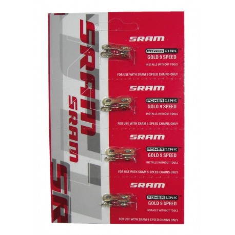 Lien de fermeture 4 pièces Sram Power Link 9v. or