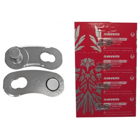 Maillon de fermeture de chaîne Sram Eagle set 4u. PowerLock 12 V. argent
