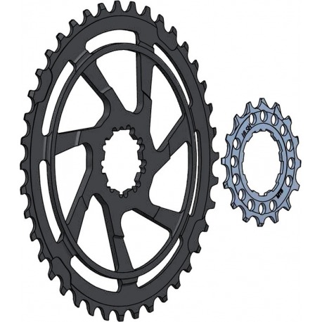 Kit de conversion pour cassette Miche 1x10 VTT 16+42 trous, compatible Shimano