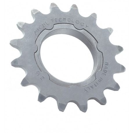 Pignon Single Speed Miche 1/8", 16 dents avec support chromé mat