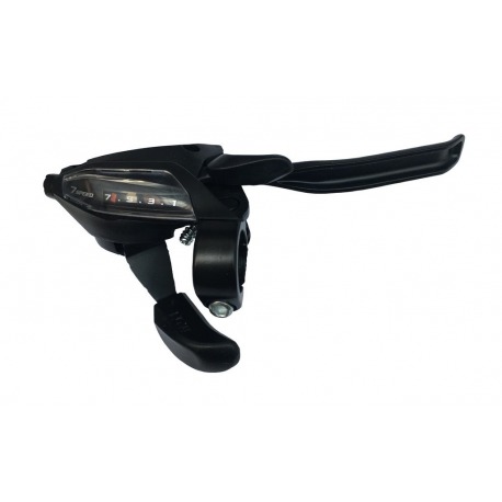 Levier F+C Shimano ST-EF 500 4 doigts 7 vitesses. droite, V-Brake, 2050mm, noir