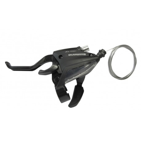 Levier F+C Shimano ST-EF 500 2 doigts 3 vitesses. gauche, V-Brake, 1800mm, noir