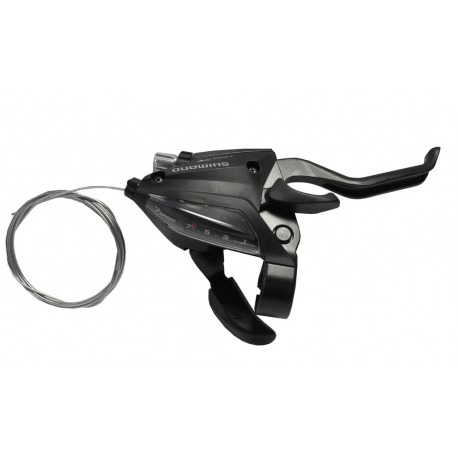 Levier F+C Shimano ST-EF 500 2 doigts 7 vitesses. Droit, V-Brake, 2050mm, noir