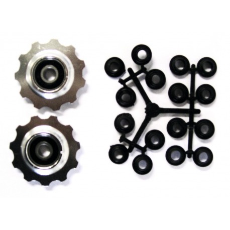 Jeu de poulies en aluminium, compatible Shimano