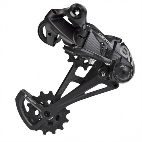 Dérailleur EX1 8 vitesses. ESP1:1 cage longue, max.48d. noir