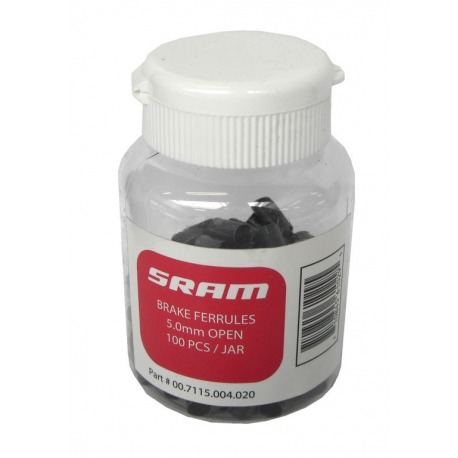 Bouchons pour carter de frein Sram 100 unités. 5 mm intérieur, noir